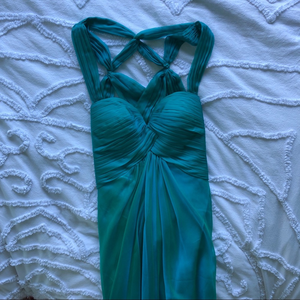 NEW La femme prom/ ball dress 17521 in peacock